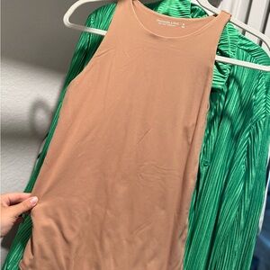 Women's Tan Sleeveless Top